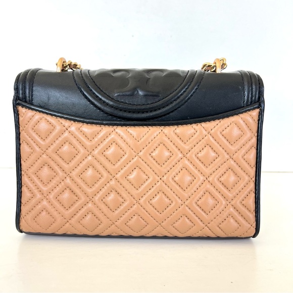 TORY BURCH Fleming Small Quilted Multi Colorblock Leather Crossbody Shoulder Bag - Picture 7 of 15